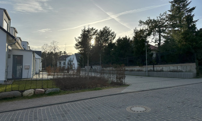 Einfahrt Bernsteinquartier über Goethestrasse